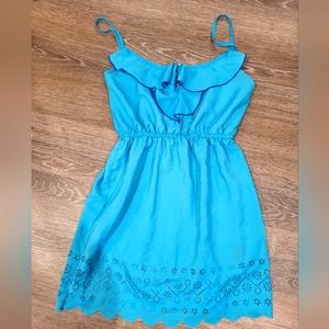 SNAP blue ruffle sundress